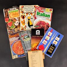 Vintage Lot 7 Cookbooks Cabinet Finds Book Pamphlets Magazines picture
