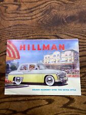 Vintage HILLMAN CAR  Dealer Showroom Sales Brochure ~ OEM Automobile picture