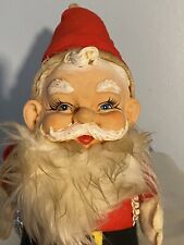 Vtg Commodore Felt Santa Claus W/ Rubber Face  picture