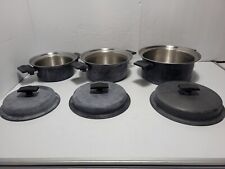 VTG Miracle Maid West Bend 6 Piece Anodized Aluminum Stainless Cookware Set picture