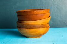 Set of 4 Vintage Wooden bowls - 6