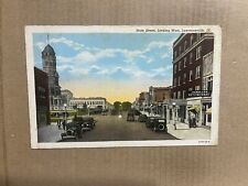 Postcard Lawrenceville IL Illinois State Street JD Mullen Restaurant Old Cars picture