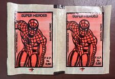 1980 Marvel Super Heroes Reyauca Venezuela Sticker 2 packs (Rare) picture