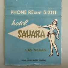 Vintage 1950s Hotel Sahara Las Vegas Matchbook Cover  picture
