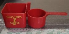 Vintage Hills Bros Coffee Square & A&P Scoop Measures Both Red Set Of 2 picture