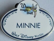 DISNEY - WDW Where Magic Lives Minnie Mouse Name Tag / Badge Pin picture