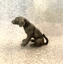 Mini Pewter Dog Figurine Hunting Dog Pointer Hound 1.5 