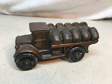 Banthrico Vintage Bronze Plated 1928 Beer Truck Box Bank Die Cast Bank picture