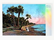 Palmetto Beach, Tampa, Florida HOLOGRAPHIC SILVER 1905 Postcard GleeBeeCo picture