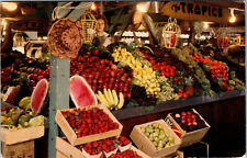 Produce At Farmers Market Los Angeles California 1956 Chrome Postcard  picture