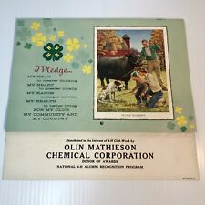 National 4-H Club Calendar 1958 County Awards Olin Mathieson Chemical No Writing picture