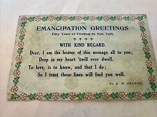 Postcard 1913 Emancipation Greetings: Fifty Years Of Freedom In New York #451 picture
