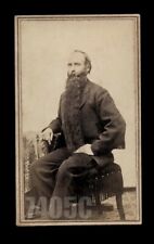 1860s Portland Maine Man with Long Beard Civil War Figure? CDV Photo picture
