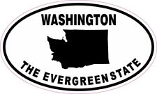 5 x 3 Oval Washington The Evergreen State Sticker Car Truck Vehicle Bumper Decal picture
