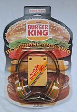 Vintage, 1983 NOS Sealed Burger King AM Radio W/Burger headphones Radio Shack picture