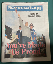 Newsday Newspaper Bush at Ground Zero Sept 15 2001 WTC 9/11 NEVER OPENED picture