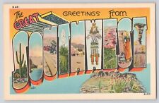 Postcard Large Letter Greetings From The Great Southwest Desert Vintage Unposted picture