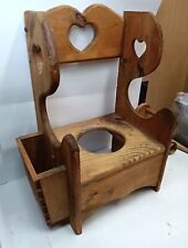 Vintage Antique Wooden Potty Chair Seat Comode Training Toddler Child picture