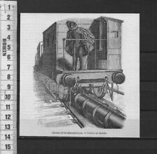 G333 / 1847 ENGRAVING / ATMOSPHERIC RAILWAY CONVOY RUNNING picture