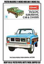 11x17 POSTER - 1973 GMC Pickups Suburbans Cab Chassis picture