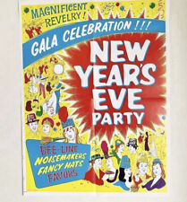 NOS Vintage 1960s Beistle New Year's Eve Party Favors Promotional Poster picture