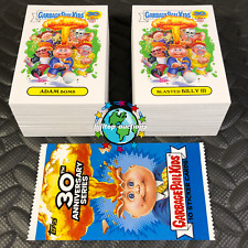 GARBAGE PAIL KIDS 30th ANNIVERSARY COMPLETE 220-CARD BASE SET +WRAPPER 2015 L@@K picture