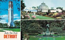 Detroit MI Michigan Belle Isle Park Botanical Garden Gazelle Vtg Postcard A18 picture