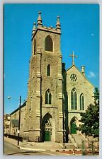 Postcard Rhode Island  Woonsocket St Charles Borromeo Church 7C picture