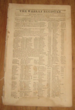 1813 Baltimore Niles Weekly, War of 1812, British Stealing Slaves in Chesapeake picture