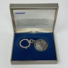 VTG 1975 Prudential Insurance 100th Anniversary Sterling Silver Keychain w/ Box picture