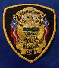 VINTAGE GERMANTOWN OHIO OH POLICE PATCH DUTY WORN CHEESECLOTH BACK picture
