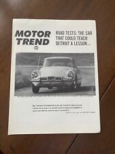 Vintage 1966 Citroen DS-21 Pallas Road Test Automobile Dealer Sales Brochure picture
