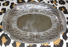 WILTON ARMETALE ACANTHUS #373554 LARGE OVAL TRAY 19 x 15 PEWTER SERVING PLATTER picture