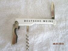 German Vintage Bottle Opener & Corkscrew Deutsche Weine - A3 picture