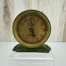 1927 Antique Green Westclox Baby Ben De Luxe Wind Up Alarm Clock UNTESTED FULLY picture