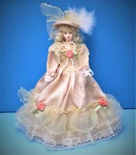 Vintage Victorian Lady Half Doll On Wood Stand 10