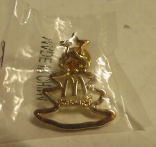 McDonald's Christmas Gold Tone Tree I'm Lovin' It Collectible Lapel Hat Pin NOS picture