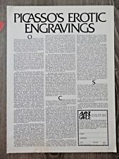 1970 PRINT AD, Picasso's Erotic Engravings, Avant Garde Magazine Subscription picture