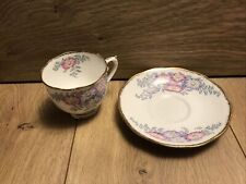 Vintage Roslyn Fine Bone China Tea Cup & Saucer Set Made In England Bracken picture