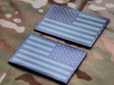 Infrared US Flag Patch Set Green & Black Navy SEAL NSWDG US Army DEVGRU AOR2 IR picture