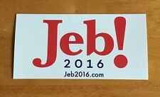 Jeb Bush Governor Florida Official 2016 President Campaign Bumper Sticker picture