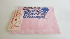 NOS Vtg Bowling Crying Towel Last Place Champs USA New Sealed Lt Pink Blue Bk K5 picture