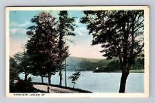Ludlow VT-Vermont, Scenic View Echo Lake, Antique Souvenir Vintage Postcard picture