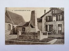 cpa rare 77 - CLOSED FONTAINE in 1936 (Seine et Marne) MONUMENT to the DEAD Town Hall picture