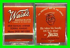 Vintage Matchbook Advertisment ~ Waid's Restaurant Topeka, Kansas  picture