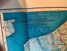 VINTAGE WORLD WAR MAP BATTLEGROUND OF LIBERTY KEYSTONE VIEW CO. RARE 11-11-1918 picture