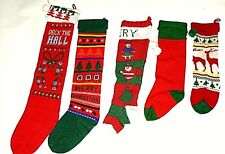 Christmas KNIT Stockings - 5 Assorted picture