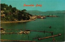 Sausalito California CA Main St Bridgeway Postcard UNP VTG Dexter Unused Vintage picture