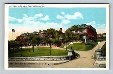 Altoona PA, Historic City Hospital, Street View, Pennsylvania Vintage Postcard picture