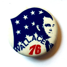 1976 Vintage Pinback George Wallace Presidential Campaign Politics Pin Button picture